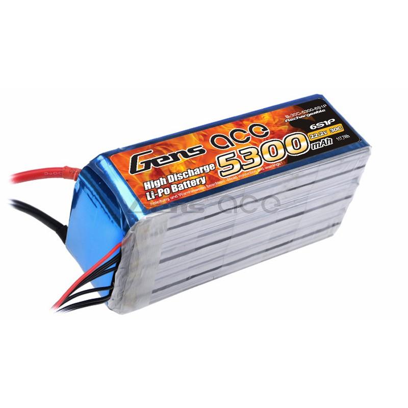Gens ace  5300mAh 22,2V 30C 6S1P Lipo Battery Pack